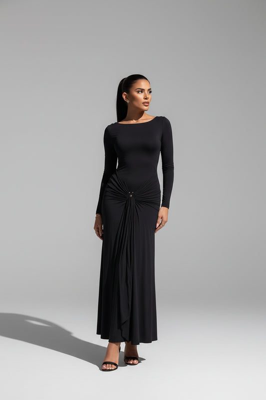 שמלה צנועה מקסי דגם תמר