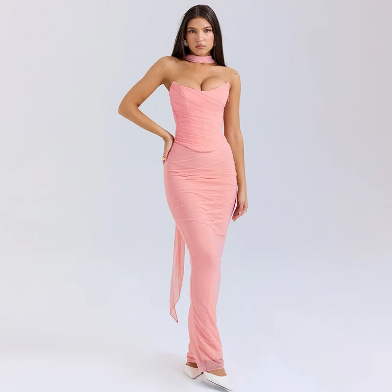 שמלת מקסי דגם פריס