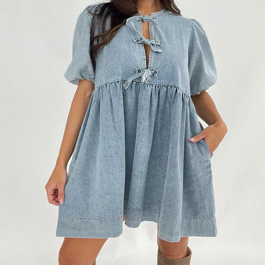 שמלת מיני ג'ינס- לורן