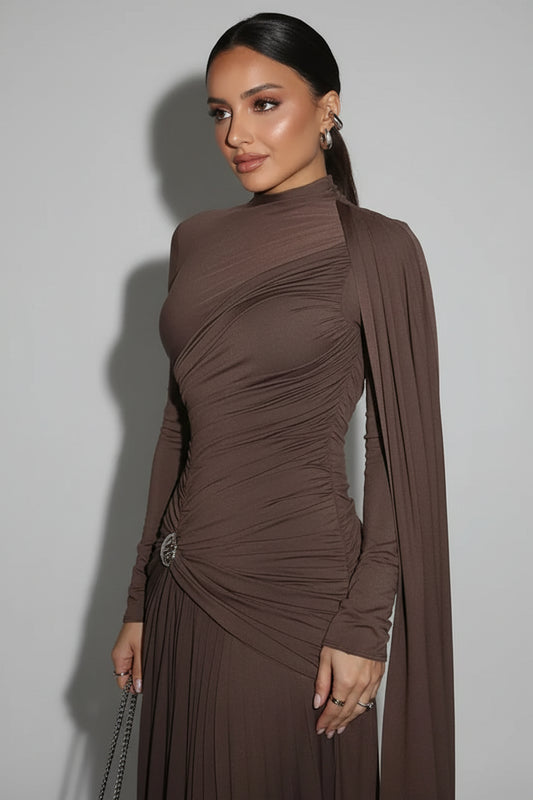 שמלה צנועה מקסי דגם מרים