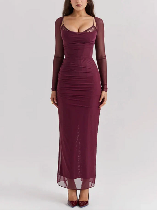 שמלת מקסי אלגנטית- רבל