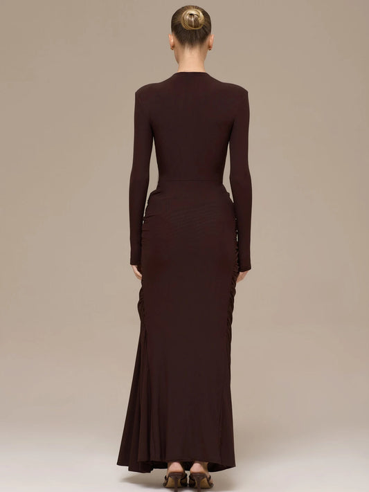 שמלה צנועה מקסי דגם אריאלה