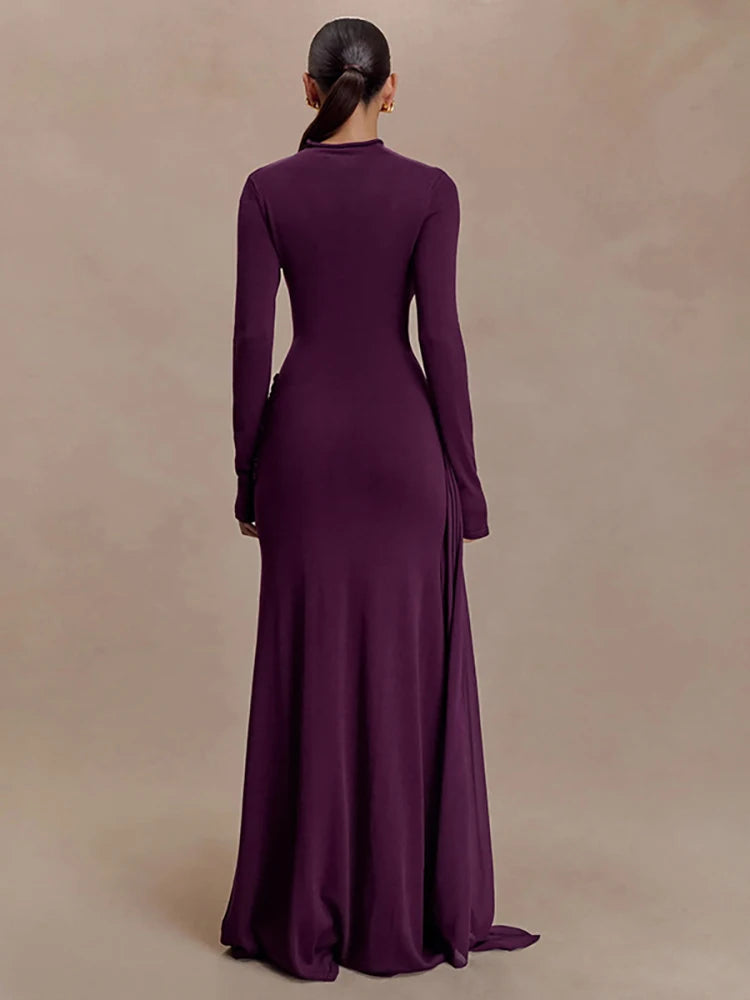 שמלה צנועה מקסי דגם אביב