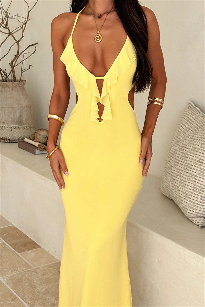 שמלת מקסי דגם אודליין