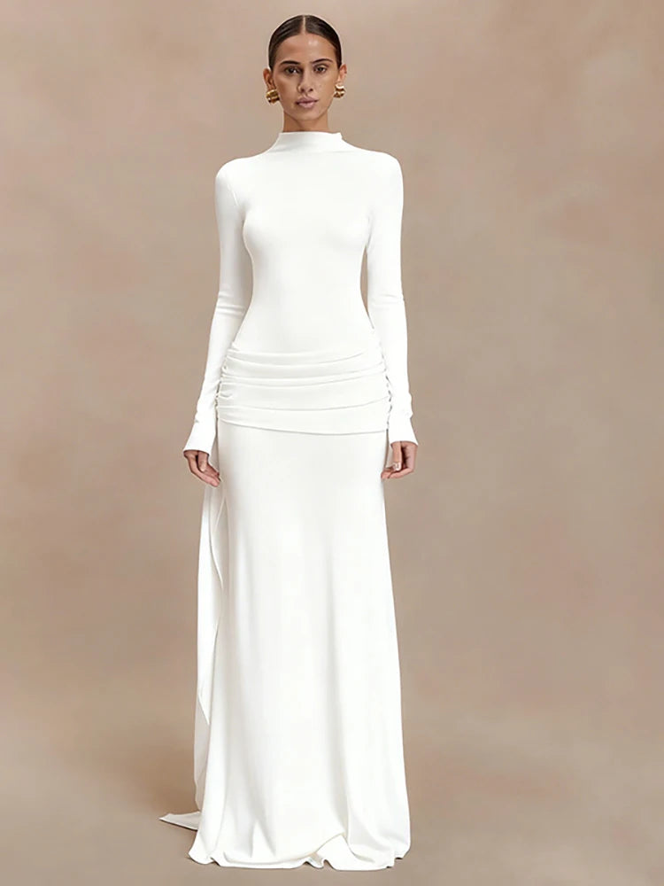 שמלה צנועה מקסי דגם אביב