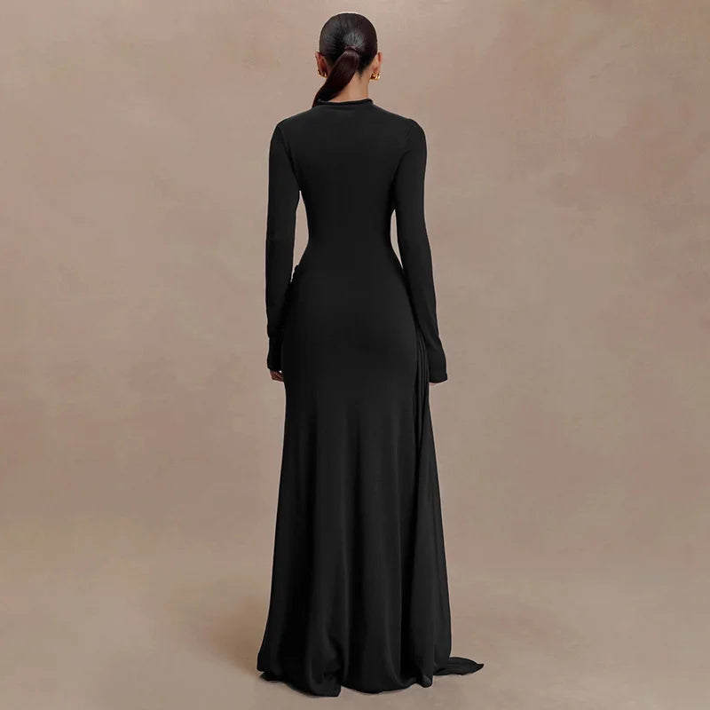 שמלה צנועה מקסי דגם אביב