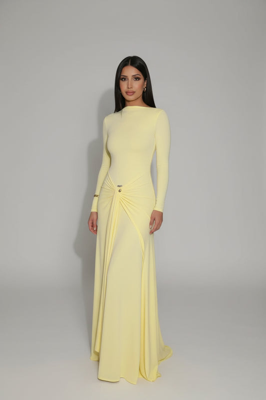 שמלה צנועה מקסי דגם תמר