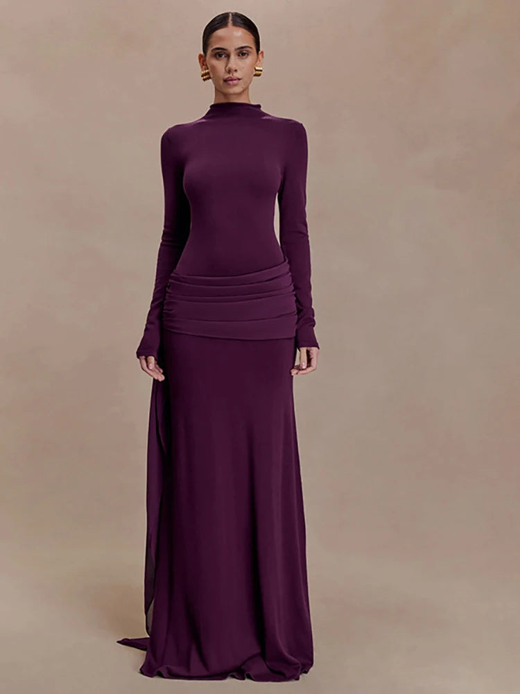 שמלה צנועה מקסי דגם אביב