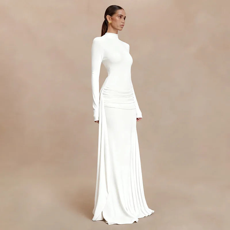 שמלה צנועה מקסי דגם אביב