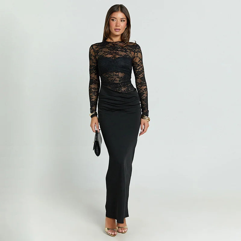 שמלת מקסי דגם לירי