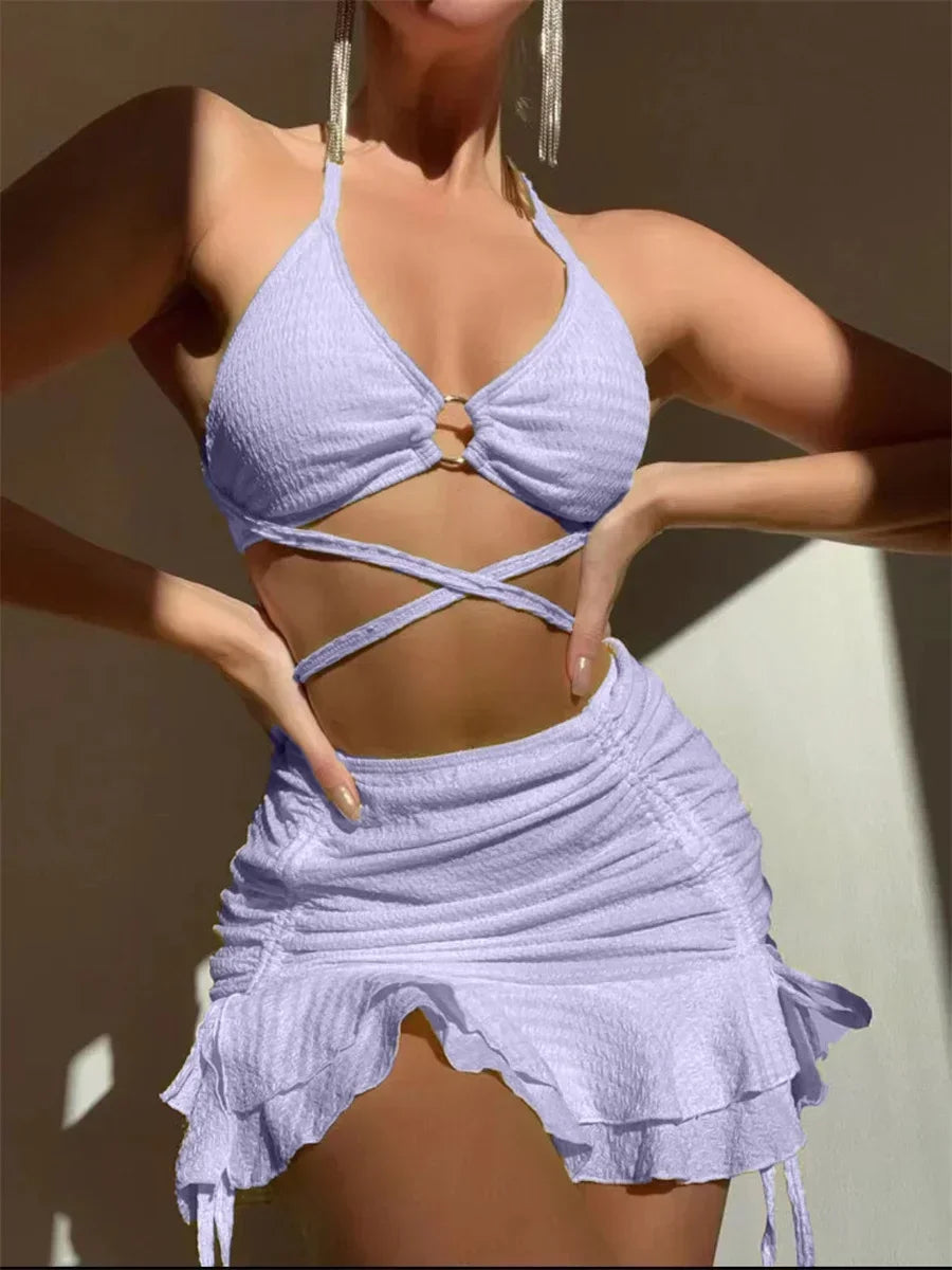 סט ביקיני 3 חלקים דגם ליירה