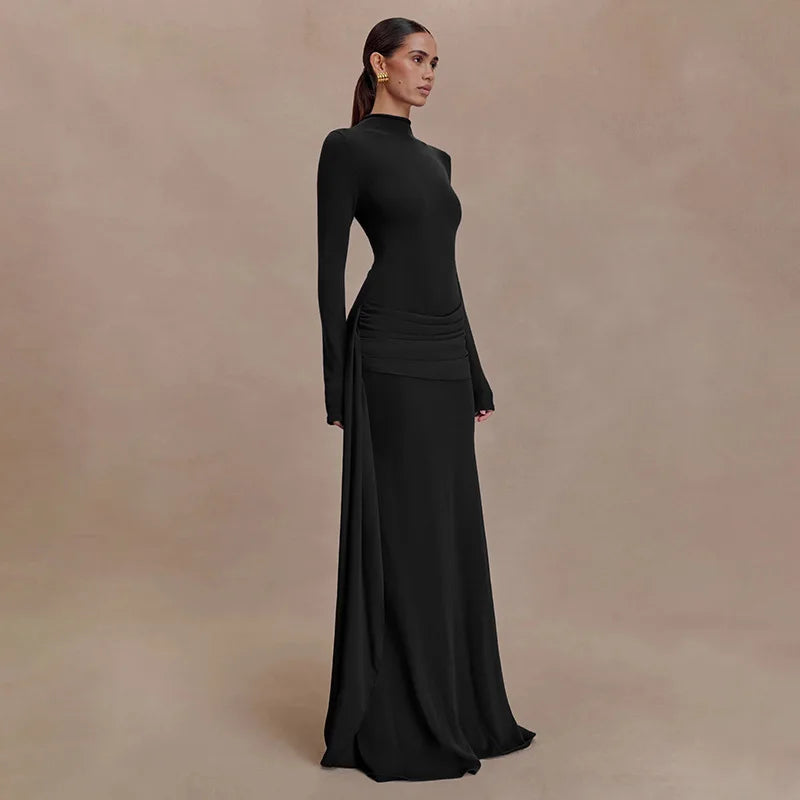 שמלה צנועה מקסי דגם אביב