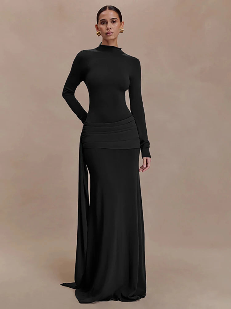 שמלה צנועה מקסי דגם אביב