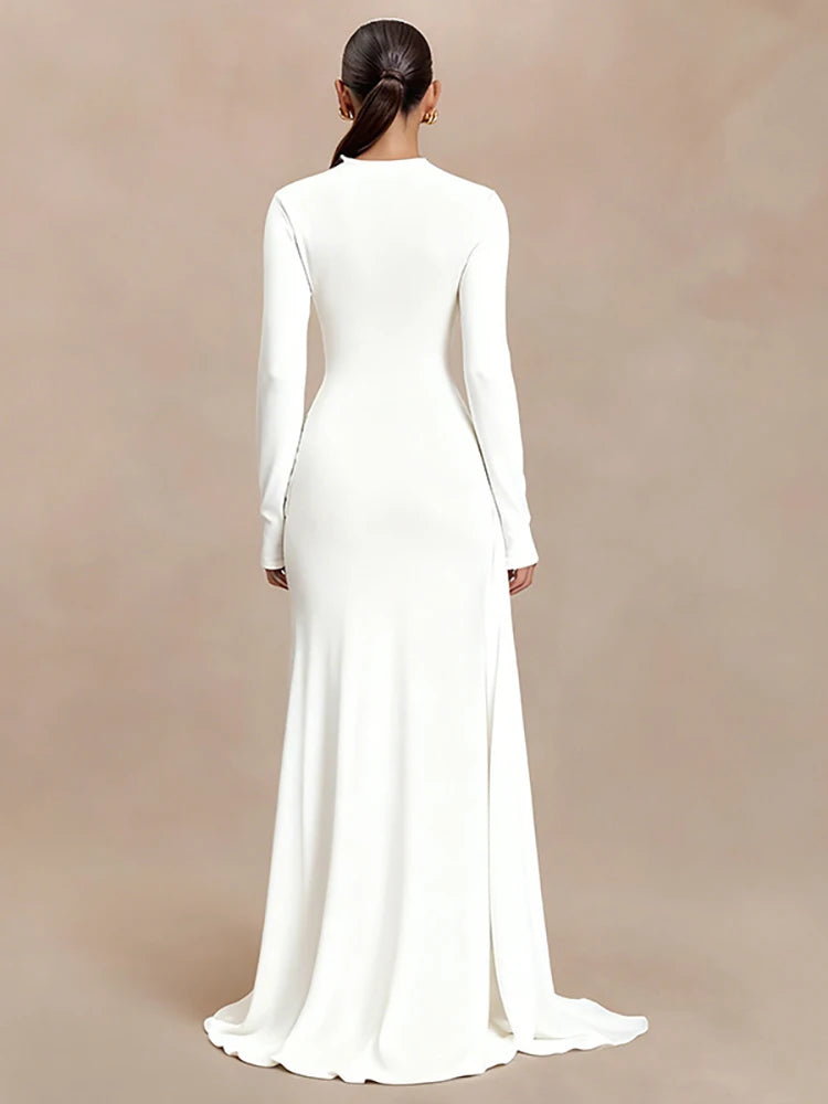 שמלה צנועה מקסי דגם אביב