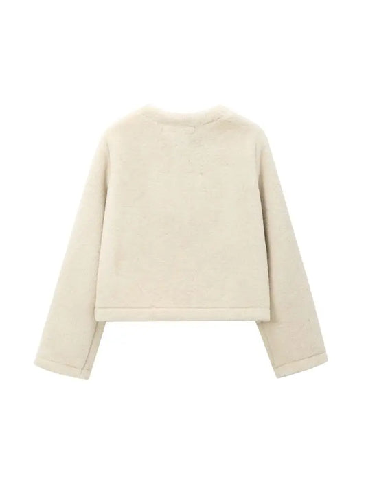 ג'קט פרווה דגם שקד