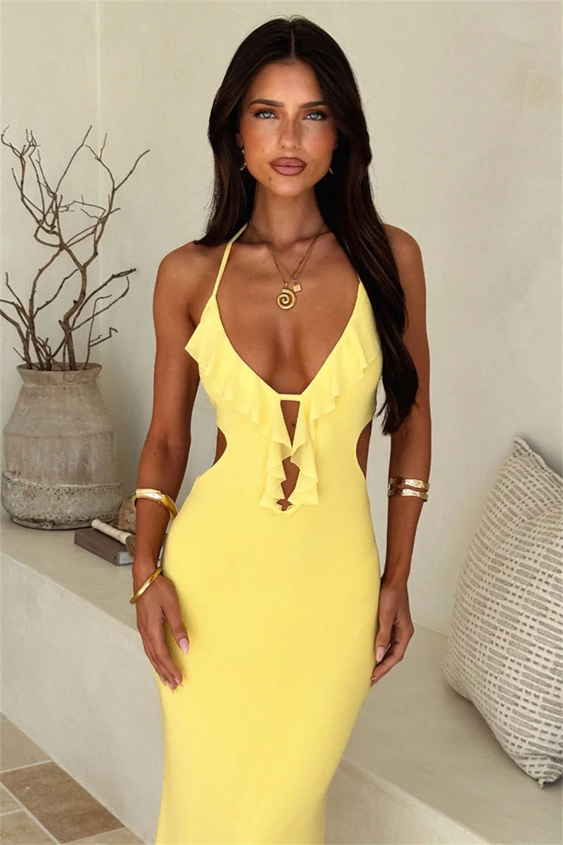 שמלת מקסי דגם אודליין