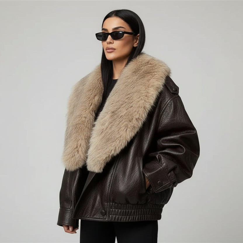 ג'קט פרווה דגם קלריס